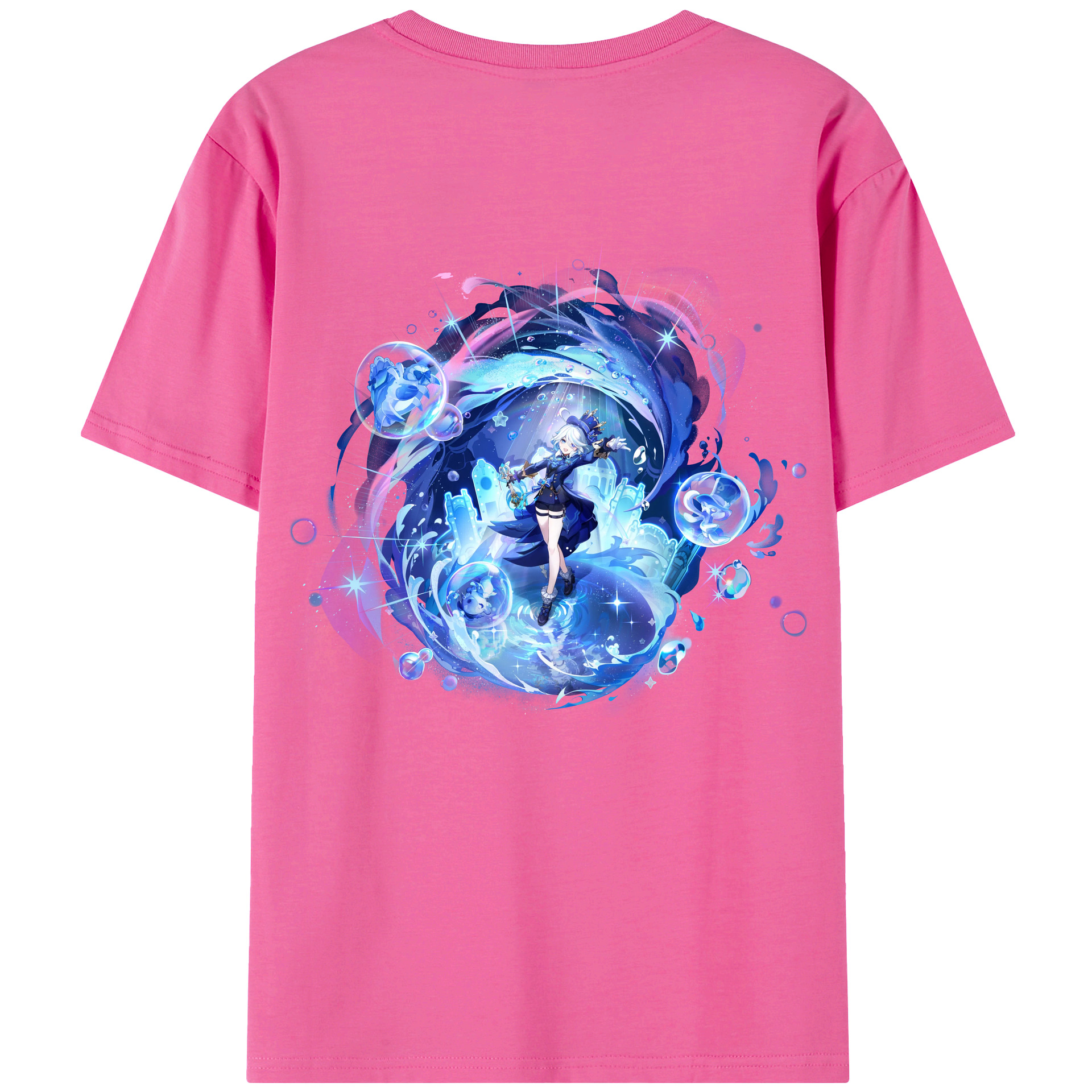 げんし神 フリーナ genshin Furina レディース半袖Tシャツ(バックプリント)